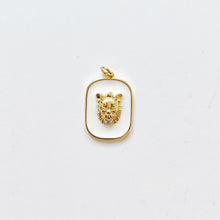 Load image into Gallery viewer, White Lion Enamel Charm
