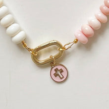 Load image into Gallery viewer, Pink Cutout Enamel Cross Charm
